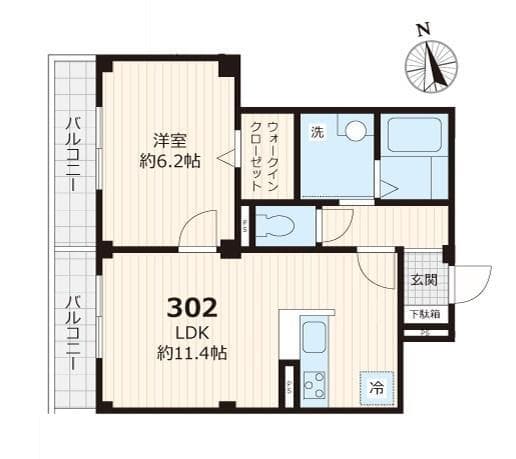 ヴィル　ドミール 3階の間取り 1