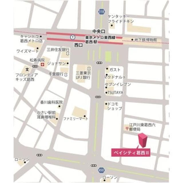 ベイシティ葛西２ 13階の地図 1