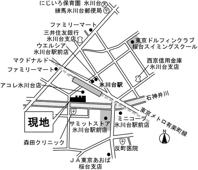 氷川台参丁目パークホームズ 3階の地図 1