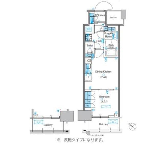 パークアクシス豊洲キャナル 6階の間取り 1