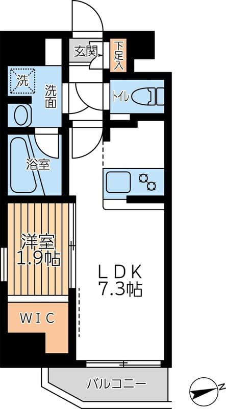 アジールコート西馬込Ⅱ 4階の間取り 1