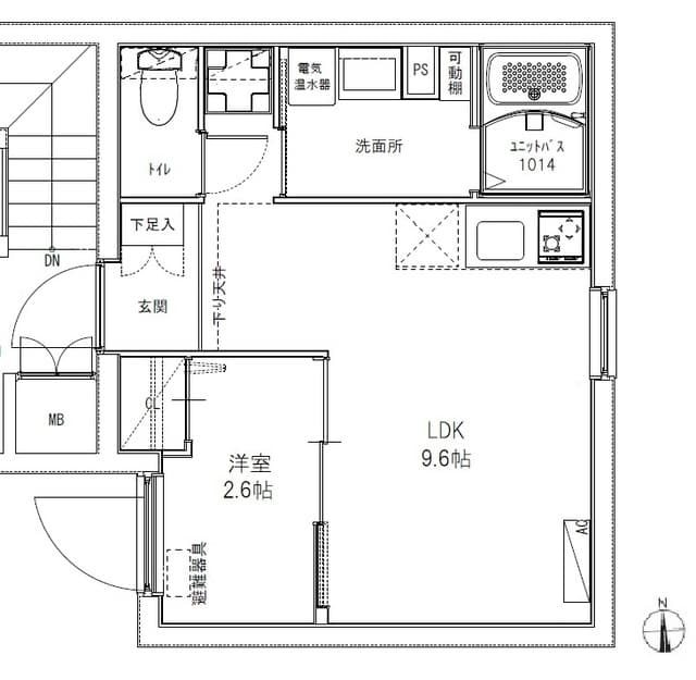 タスキｓｍａｒｔ新中野 2階の間取り 1