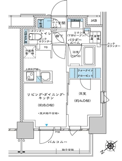 プレミスト板橋 12階の間取り 1