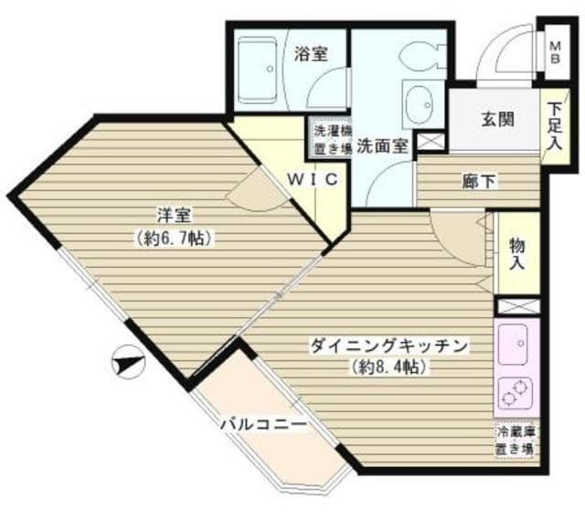 ジーリョ自由が丘 5階の間取り 1