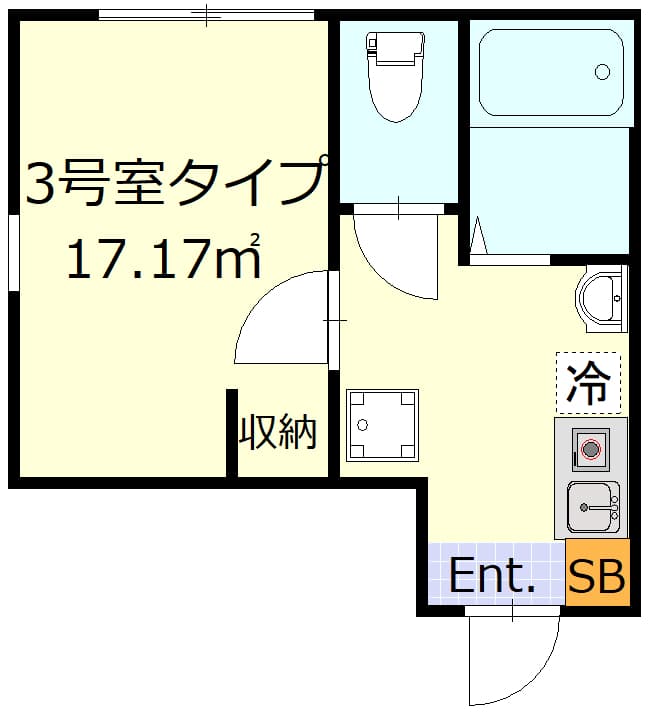 ブルーシエル羽田 3階の間取り 1