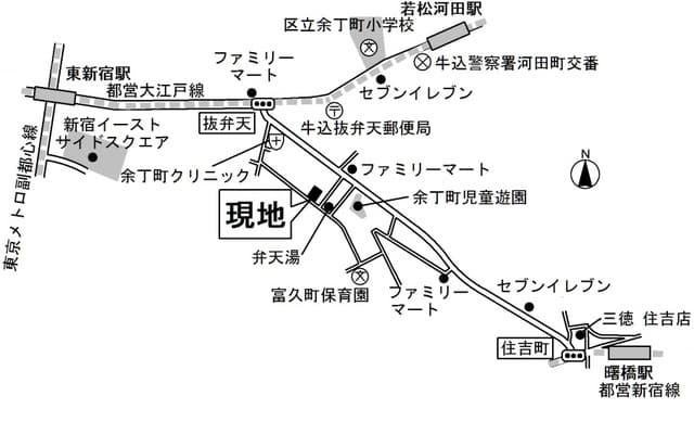 ディアコート三井 1階の地図 1
