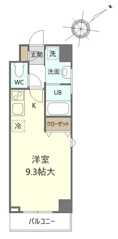 レスポワール佃 4階の間取り 1