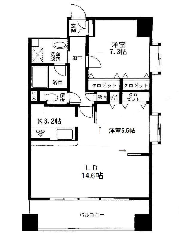 ロングエイト３ 2階の間取り 1