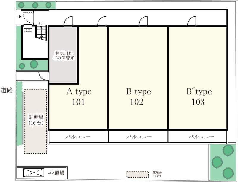 グレイス都立家政 202の配置 1