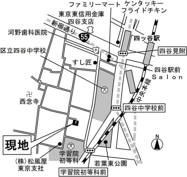 メゾントレフル 1階の地図 1