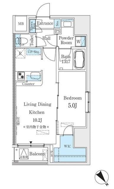 コージーコート茗荷谷 8階の間取り 1