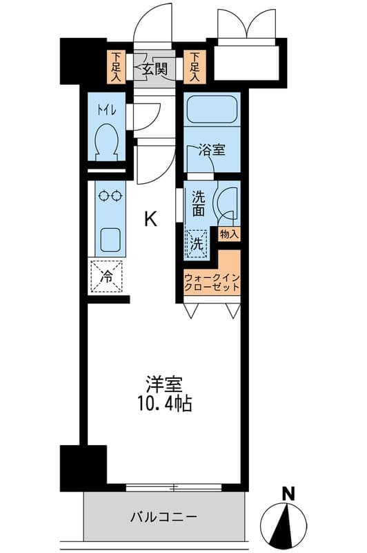 レジデンス両国駅前 9階の間取り 1