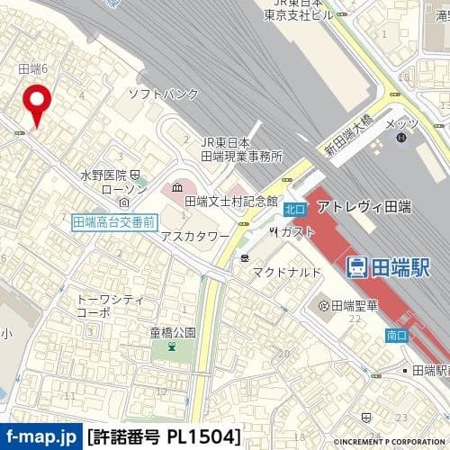 田端駅 徒歩4分 マンション 403号室の地図 1