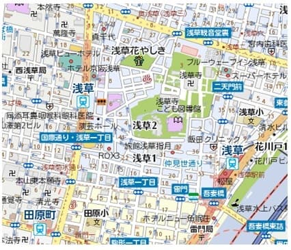 ＴＯＰ・浅草 5階の地図 1