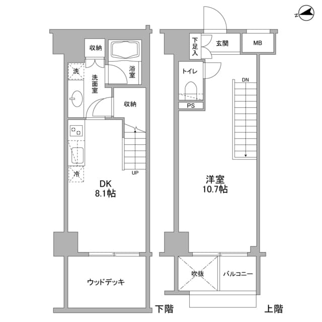 コンフォリア東中野ＤＥＵＸ 1階の間取り 1