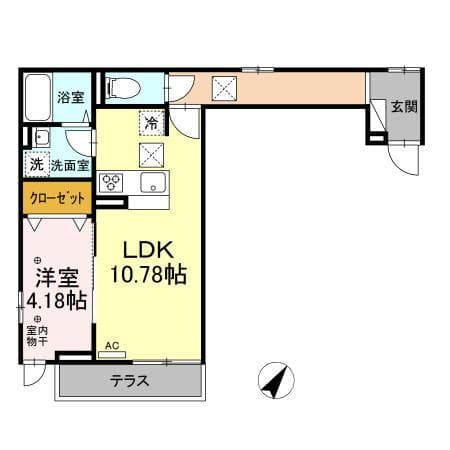 アナシエ小松川 1階の間取り 1