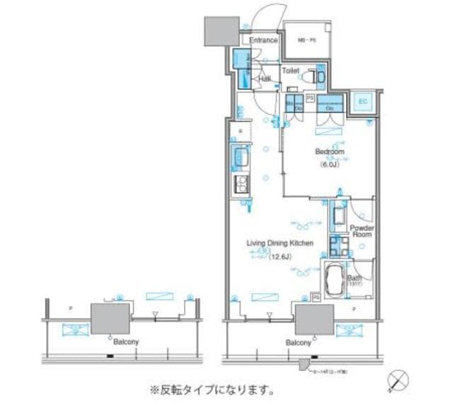 パークアクシス豊洲キャナル 4階の間取り 1