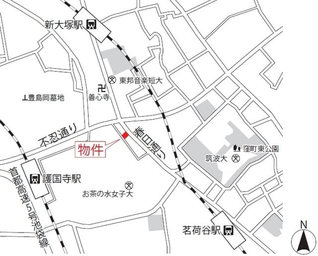 ファインクレスト護国寺 4階の地図 1