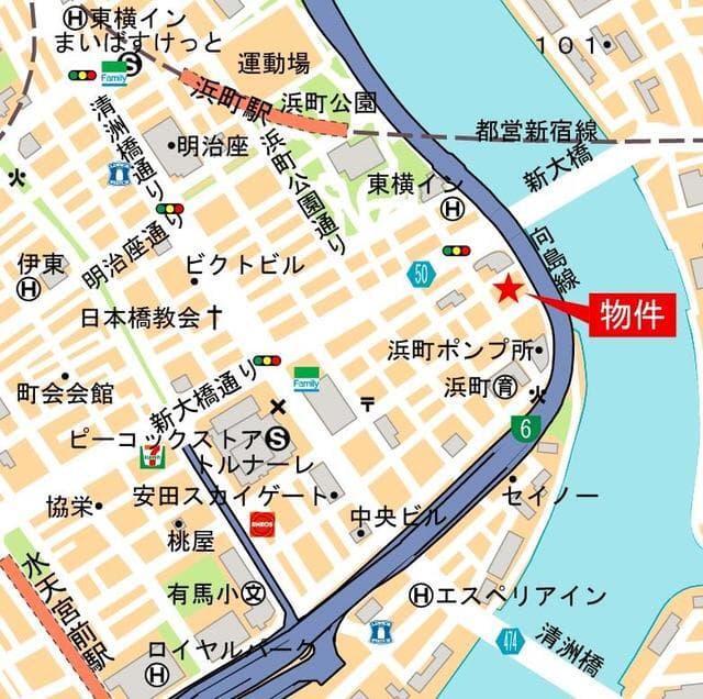 ＱＵＡＬＩＴＡＳ日本橋浜町 6階の地図 1