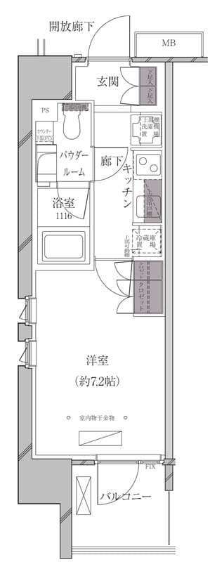 Ａ－ｓｔａｎｄａｒｄ芝浦 12階の間取り 1