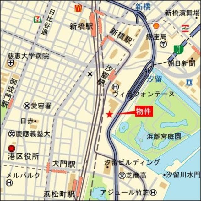 東京ツインパークス　ライトウイング 20階の地図 1