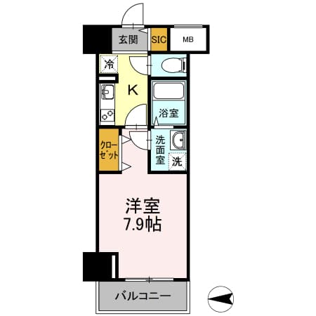 D-room早稲田 3階の間取り 1