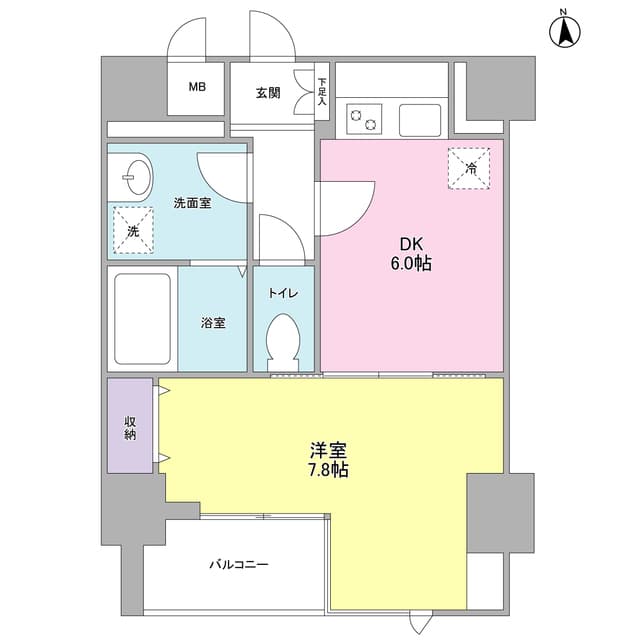 ＩＳＳＥＩ　Ｒｅｓｉｄｅｎｃｅ　神樂坂 8階の間取り 1