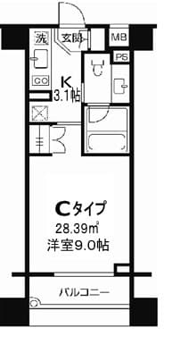 ＴＬＲレジデンス両国 2階の間取り 1