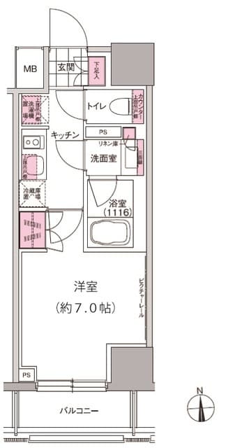 プレジリア東日本橋 12階の間取り 1