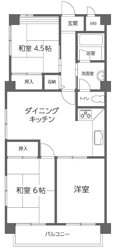 ユーコート白山 2階の間取り 1