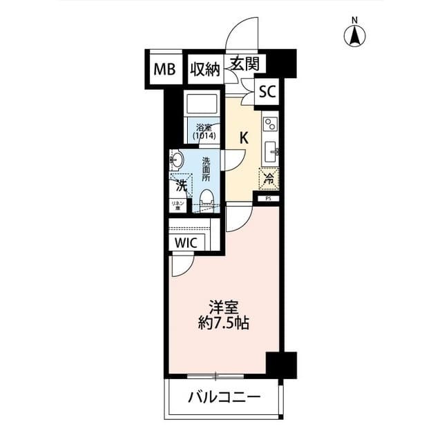 プレール・ドゥーク菊川駅前 7階の間取り 1