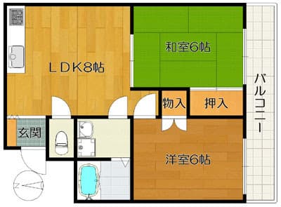 メゾンド・竹ノ塚 1階の間取り 1