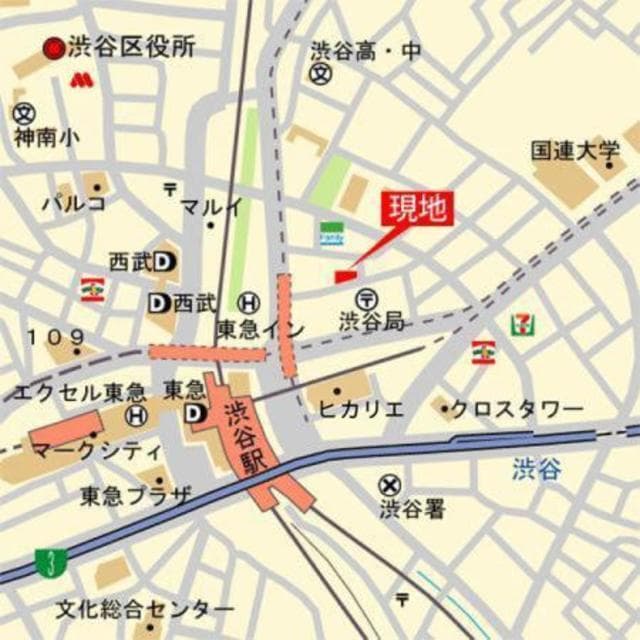 テラス渋谷美竹 10階の地図 1