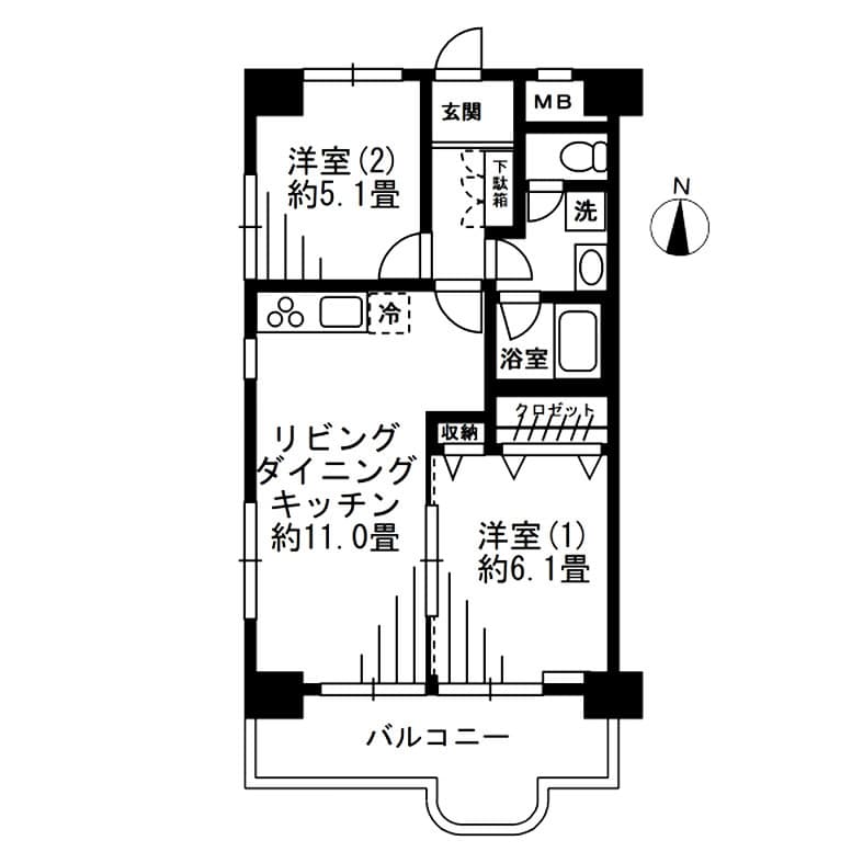 SOCIETY KIYOSUMI-SHIRAKAWA 7階の間取り 1