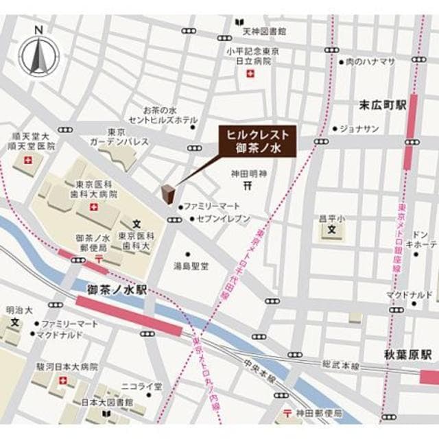 ヒルクレスト御茶ノ水 5階の地図 1