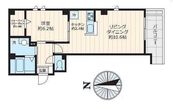 Araiz　APARTMENT 3階の間取り 1