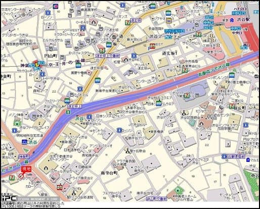 渋谷駅 徒歩12分 マンション 10階の地図 1