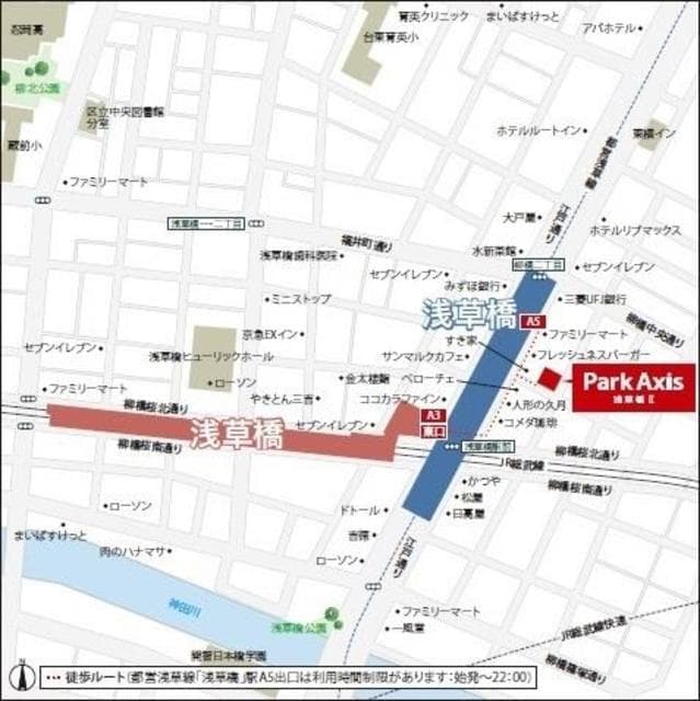 パークアクシス浅草橋II 6階の地図 1