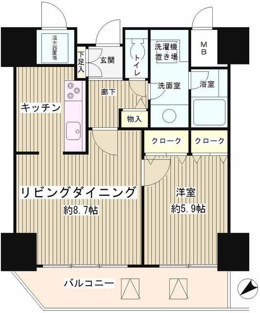 トレステージ目黒 10階の間取り 1