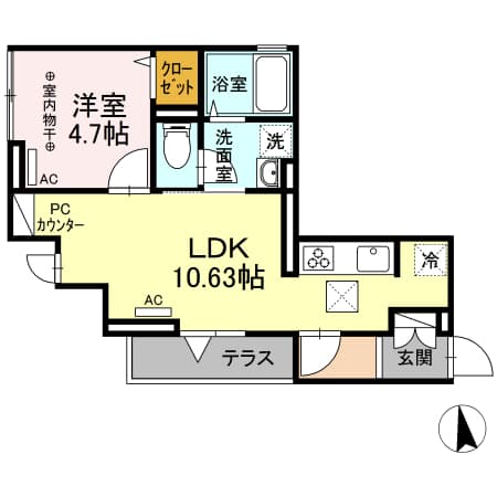 アムール東向島 1階の間取り 1