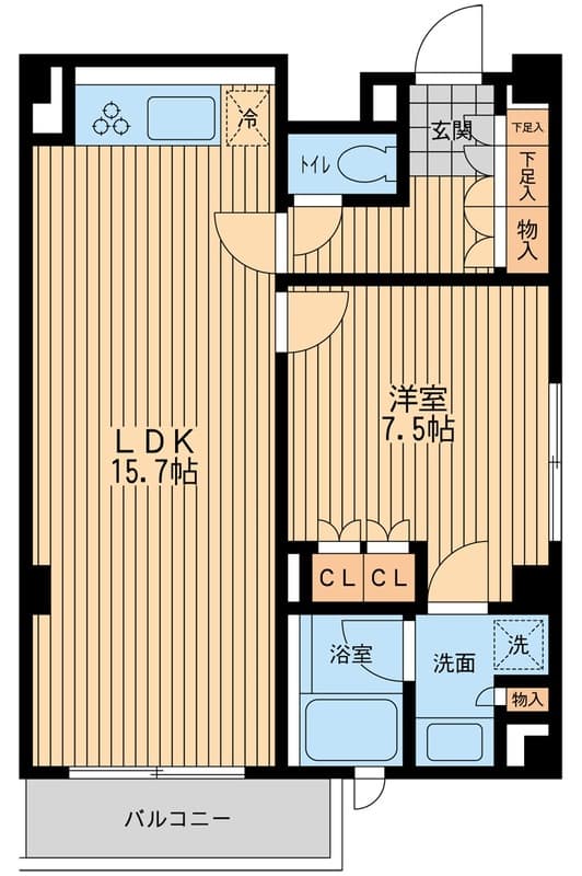 レジデンス代々木公園 2階の間取り 1