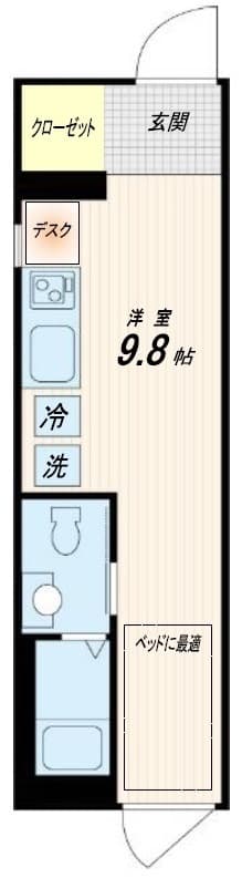 Fullea神楽坂 2階の間取り 1