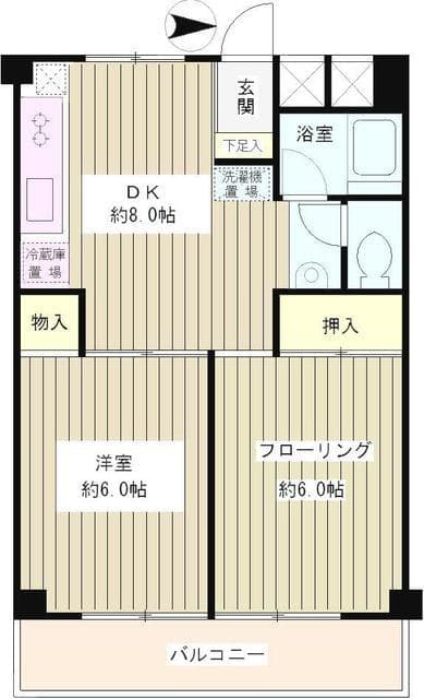 東高円寺ハイム 2階の間取り 1