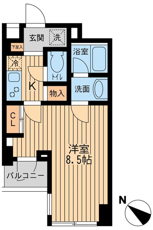 ユニフォート目黒中町 4階の間取り 1