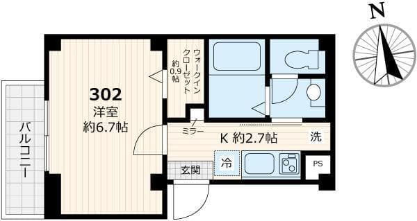 Ｍａｉｓｏｎ　Ｎｏｉｒｅ　メゾンノワール 3階の間取り 1