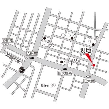 ＣＩＴＹ　ＳＰＩＲＥ　新富町 9階の地図 1