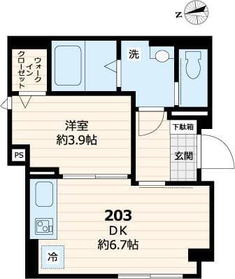 アンソレイエ 2階の間取り 1