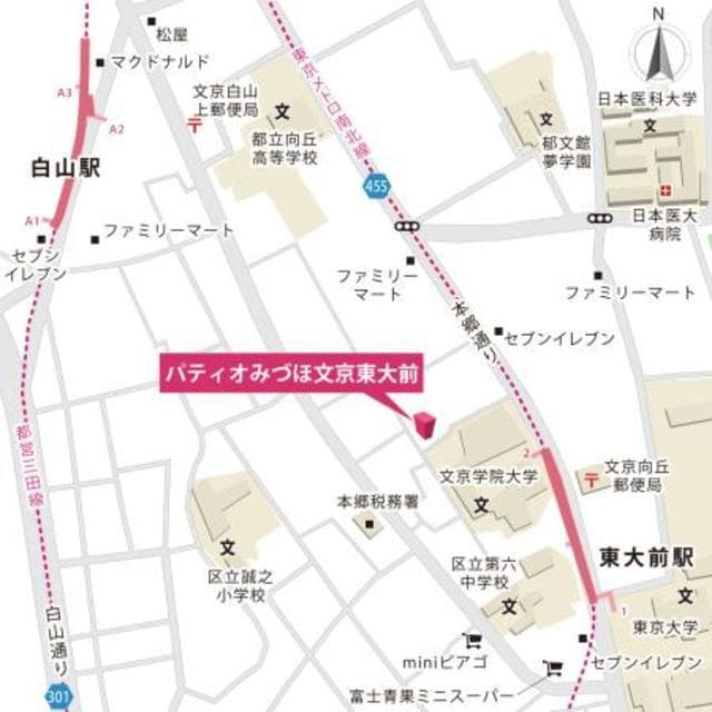 パティオみづほ文京東大前 4階の地図 1