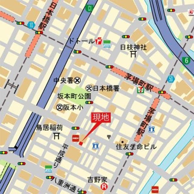 パークキューブ茅場町 7階の地図 1