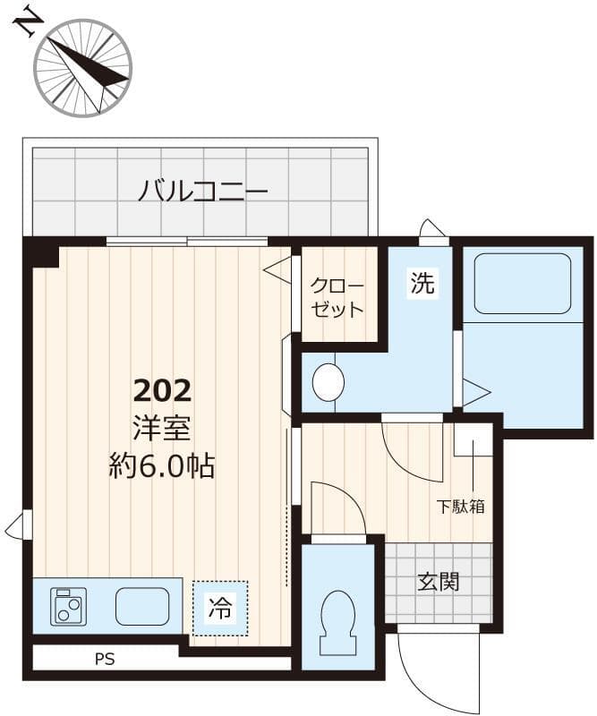 サンセベリア 2階の間取り 1